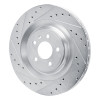 R1 15-18 Porsche Macan Rear Left Drilled & Slotted Silver Brake Rotor