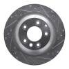 R1 05-18 Porsche CAYENNE Rear Right Drilled & Slotted Silver Brake Rotor