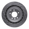 R1 05-18 Porsche CAYENNE Rear Right Drilled & Slotted Silver Brake Rotor