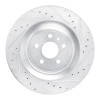 R1 15-18 Porsche Macan Rear Right Drilled & Slotted Silver Brake Rotor