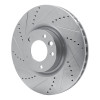 R1 08-09 Porsche CAYENNE Front Left Drilled & Slotted Silver Brake Rotor