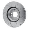 R1 08-09 Porsche CAYENNE Front Left Drilled & Slotted Silver Brake Rotor