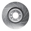 R1 08-09 Porsche CAYENNE Front Left Drilled & Slotted Silver Brake Rotor