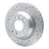 R1 05-18 Porsche CAYENNE Rear Left Drilled & Slotted Silver Brake Rotor