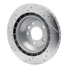 R1 05-18 Porsche CAYENNE Rear Left Drilled & Slotted Silver Brake Rotor