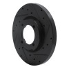 R1 82-84 Mazda B2000 Front Right Drilled & Slotted Black Brake Rotor