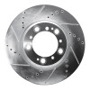 R1 99-23 Porsche 911 Right Rear Drilled & Slotted Silver Brake Rotor