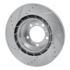 R1 07-16 Porsche 911 Left Rear Drilled & Slotted Silver Brake Rotor