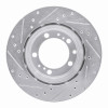 R1 91-97 Porsche 911 Right Rear Drilled & Slotted Silver Brake Rotor