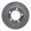 R1 97-04 Porsche Boxster Rear Right Drilled & Slotted Silver Brake Rotor