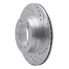 R1 97-04 Porsche Boxster Rear Right Drilled & Slotted Silver Brake Rotor