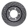 R1 97-04 Porsche Boxster Rear Right Drilled & Slotted Silver Brake Rotor