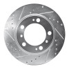 R1 97-04 Porsche Boxster Rear Left Drilled & Slotted Silver Brake Rotor