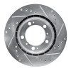 R1 97-04 Porsche Boxster Rear Left Drilled & Slotted Silver Brake Rotor