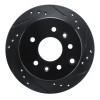 R1 90-91 Mazda 929 Rear Right Drilled & Slotted Black Brake Rotor