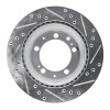 R1 87-89 Porsche 944 Except Turbo Rear Left Drilled & Slotted Silver Brake Rotor