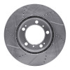 R1 97-04 Porsche Boxster Front Right Drilled & Slotted Silver Brake Rotor