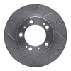 R1 97-04 Porsche Boxster Front Left Drilled & Slotted Silver Brake Rotor