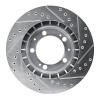 R1 89-97 Porsche 911 Front Left Drilled & Slotted Silver Brake Rotor