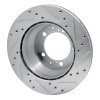 R1 87-97 Porsche 944 Except Turbo Rear Left Drilled & Slotted Silver Brake Rotor