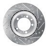 R1 87-97 Porsche 944 Except Turbo Rear Left Drilled & Slotted Silver Brake Rotor