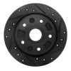 R1 88-92 Ford Probe Rear Right Drilled & Slotted Black Brake Rotor