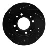 R1 86-88 Mazda RX-7 Front Right Drilled & Slotted Black Brake Rotor