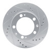 R1 87-95 Porsche 944 Turbo Front Right Drilled & Slotted Silver Brake Rotor