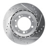 R1 86-95 Porsche 944 Turbo Rear Left Drilled & Slotted Silver Brake Rotor