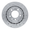 R1 84-89 Porsche 911 Rear Left Drilled & Slotted Silver Brake Rotor