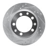 R1 77-88 Porsche 928 Rear Left Drilled & Slotted Silver Brake Rotor