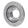 R1 77-88 Porsche 928 Rear Left Drilled & Slotted Silver Brake Rotor