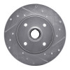R1 76-84 Porsche 924 Front Right Drilled & Slotted Silver Brake Rotor