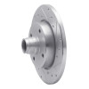 R1 76-84 Porsche 924 Front Right Drilled & Slotted Silver Brake Rotor