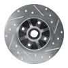 R1 76-84 Porsche 924 Front Left Drilled & Slotted Silver Brake Rotor