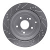 R1 09-17 Suzuki Grand Vitara (Mexico) Rear Right Drilled & Slotted Silver Brake Rotor
