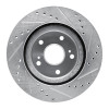 R1 06-17 Suzuki Grand Vitara Front Left Drilled & Slotted Silver Brake Rotor