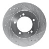 R1 99-08 Chevrolet Tracker Front Right Drilled & Slotted Silver Brake Rotor
