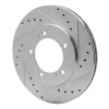 R1 99-08 Chevrolet Tracker Front Right Drilled & Slotted Silver Brake Rotor