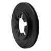 R1 85-97 Nissan 720 DATSUN Front Left Drilled & Slotted Black Brake Rotor