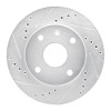 R1 04-10 Chevrolet Optra (Mexico) Front Left Drilled & Slotted Silver Brake Rotor