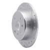 R1 04-10 Chevrolet Epica (Mexico) Rear Right Drilled & Slotted Silver Brake Rotor