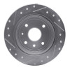 R1 04-10 Chevrolet Epica (Mexico) Rear Right Drilled & Slotted Silver Brake Rotor