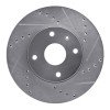 R1 04-10 Chevrolet Epica (Mexico) Front Right Drilled & Slotted Silver Brake Rotor
