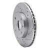 R1 04-10 Chevrolet Epica (Mexico) Front Right Drilled & Slotted Silver Brake Rotor