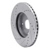R1 04-10 Chevrolet Epica (Mexico) Front Right Drilled & Slotted Silver Brake Rotor