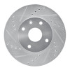 R1 04-10 Chevrolet Epica (USA/Canada) Front Left Drilled & Slotted Silver Brake Rotor