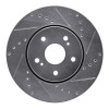 R1 10-13 Suzuki Kizashi Front Right Drilled & Slotted Silver Brake Rotor