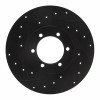 R1 78-82 Nissan 720 DATSUN Front Left Drilled & Slotted Black Brake Rotor