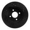 R1 11-25 Nissan Note (Mexico) Front Left Drilled & Slotted Black Brake Rotor